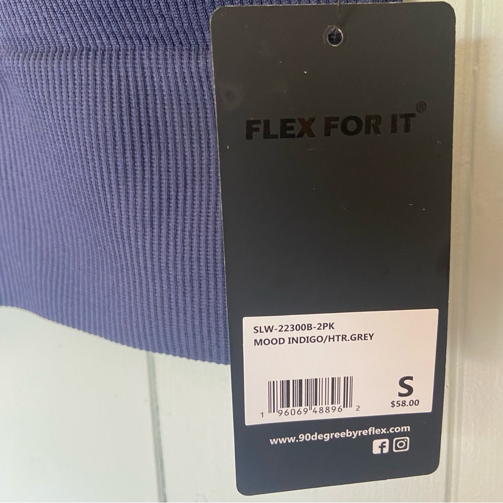NWT Set of 2 - 90 Degree by Reflex Padded Workout Tops - Picture 5 of 6